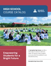 High School Course Catalog Template - Page 1