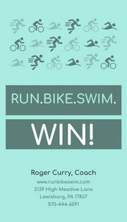 Pattern Triathlon Trainer Business Card - Page 1