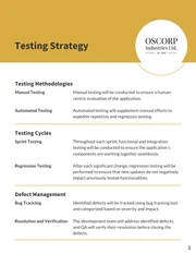 Yellow Minimalist QA Plan - Page 3