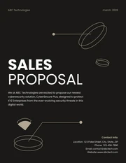 Dark Brown Shape Minimalist Sales Proposal - Page 1