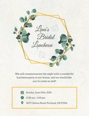 Light Beige Classic Retro Bridal Luncheon Invitation - Page 2