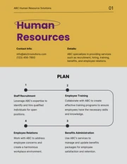 Yellow And Grey Shape Simple Resource Plan - Page 1