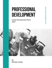 White And Teal Modern Elegant Career Professional Development Plans - Page 1