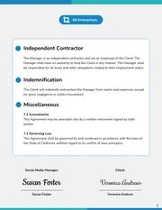 Social Media Manager Contract Template - Page 3