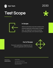 Black And Green Simple Test Plan - Page 3