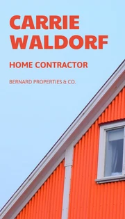 Home Contractor Business Card - Page 1