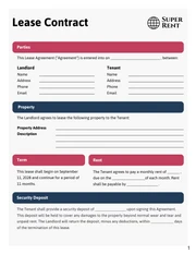 Blue and Red Simple Contract Lease - Page 1