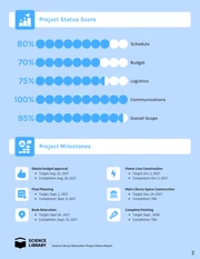 Blue Project Management Status Report - Page 2