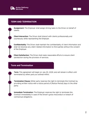 Driver Employment Contract Template - Page 2