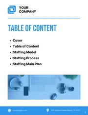 White And Blue Minimalist Simple Professional Corporate Staffing Plans - Page 2