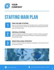 White And Blue Minimalist Simple Professional Corporate Staffing Plans - Page 5