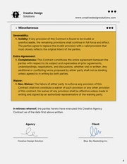 Creative Agency Contract Template - Page 4