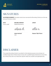 Record Company Contract Template - Page 5