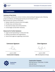 Termination Of Construction Contract Template - Page 6