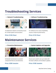 Help Desk Service Catalog Template - Page 5