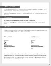 Brown Minimalist Modern Simple Investor Contracts - Page 3