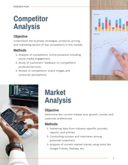 Blue Gray And Orange Minimalist Modern Research Plan - Page 2