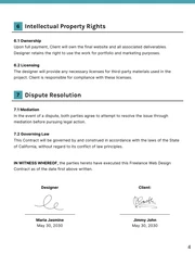 Freelance Web Design Contract Template - Page 4