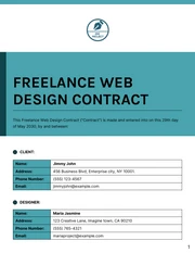 Freelance Web Design Contract Template - Page 1