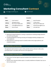 Marketing Consultant Contract Template - Page 1