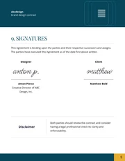 Brand Design Contract Template - Page 5