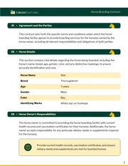 Horse Boarding Contract Template - Page 2