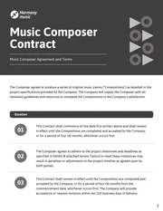 Music Composer Contract Template - Page 1