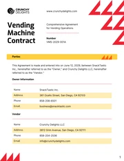 Vending Machine Contract Template - Page 1