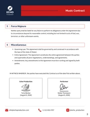 Music Gig Contract Template - Page 3