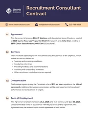 Recruitment Consultant Contract Template - Page 1