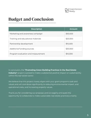 Simple Green and White Real Estate Proposal - Page 5