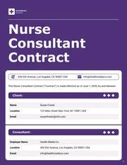 Nurse Consultant Contract Template - Page 1