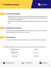 Translation Contract Template - Page 3