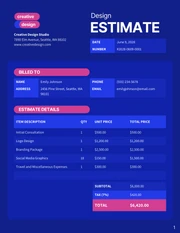 Design Estimate Template - Page 1