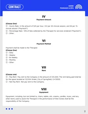 Therapist Employment Contract Template - Page 2