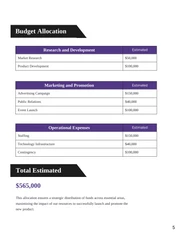 Purple Black Modern Minimalist Internal Resource Allocation Proposal - Page 5