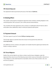 Vacation Rental Cleaning Contract Template - Page 4