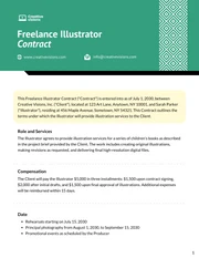 Freelance Illustrator Contract Template - Page 1