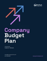 Dark Minimalist Company Budget Plan - Page 1