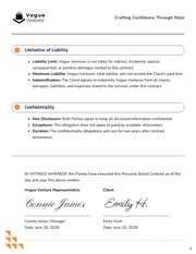 Personal Stylist Contract Template - Page 3