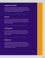 Deep Blue-Purple Modern Pattern Minimalist Loan Contracts - Page 2