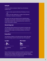 Deep Blue-Purple Modern Pattern Minimalist Loan Contracts - Page 3