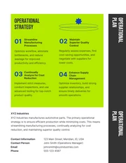 Simple Minimalist Operational Plan - Page 1