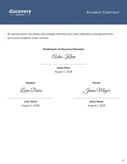 Student Contract Template - Page 5