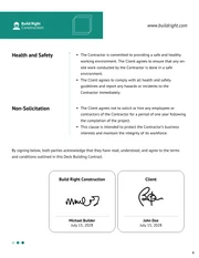 Deck Building Contract Template - Page 4