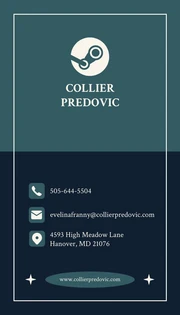 Teal And Navy Modern Manager Potrait ID Cards - Page 2