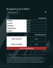 Simple Dark Individual Financial Plan - Page 3