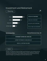 Simple Dark Individual Financial Plan - Page 4