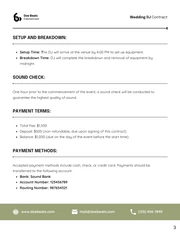 Wedding DJ Contract Template - Page 3