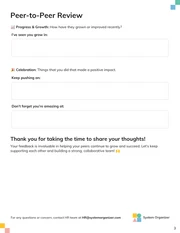 Peer-to-Peer Review Human Resource Form Template - Page 3